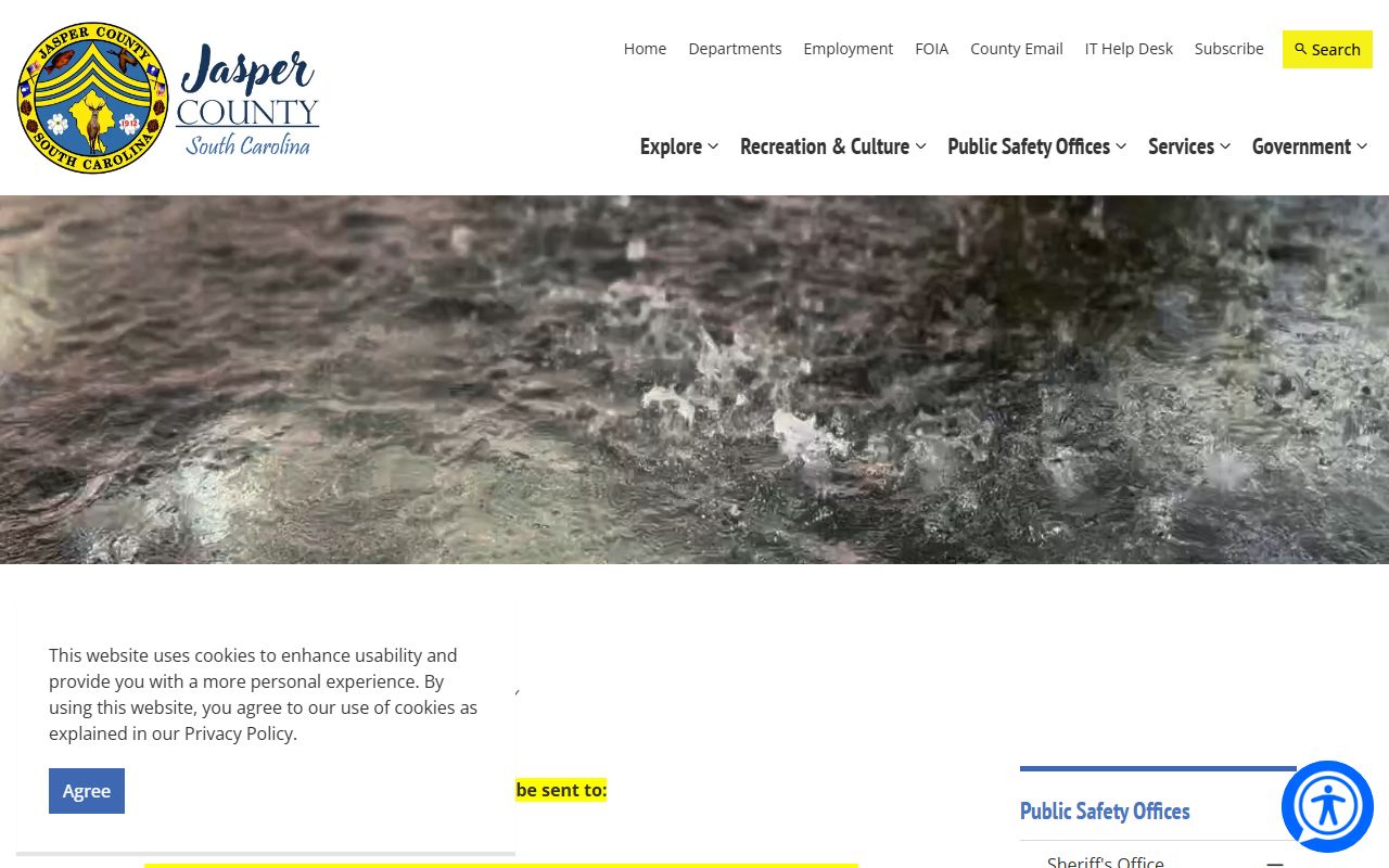 Jasper County arrest records Sheriff's records request page