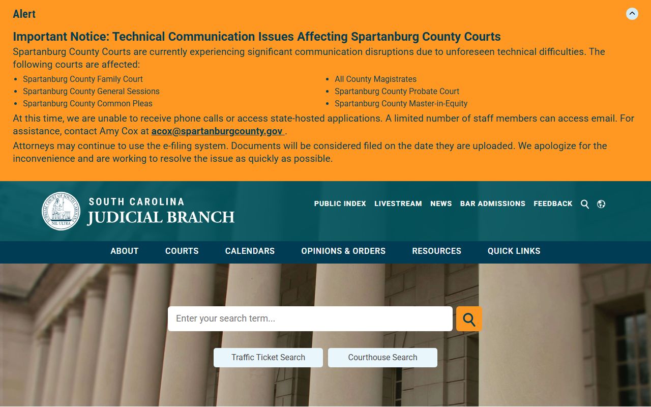 Jasper County court records South Carolina Judicial Branch portal