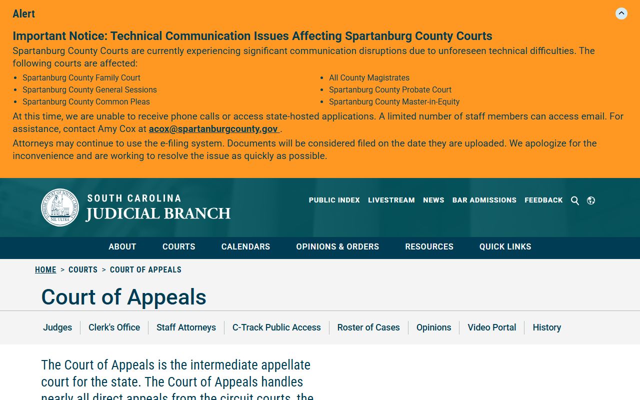 Jasper County Circuit Court records Court of Appeals overview