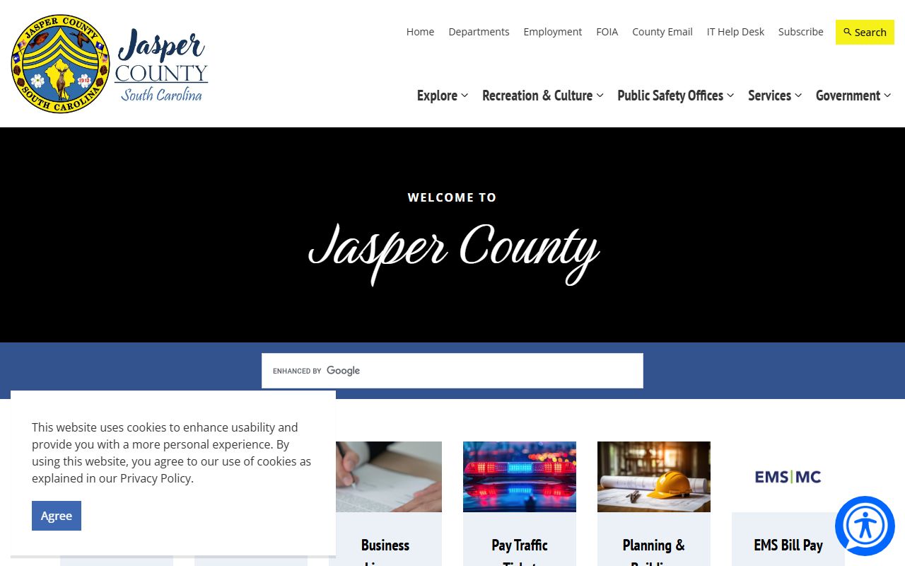 Jasper County court records government homepage