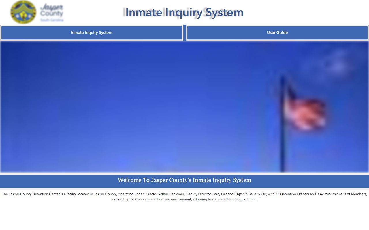 Jasper County inmate records inquiry system