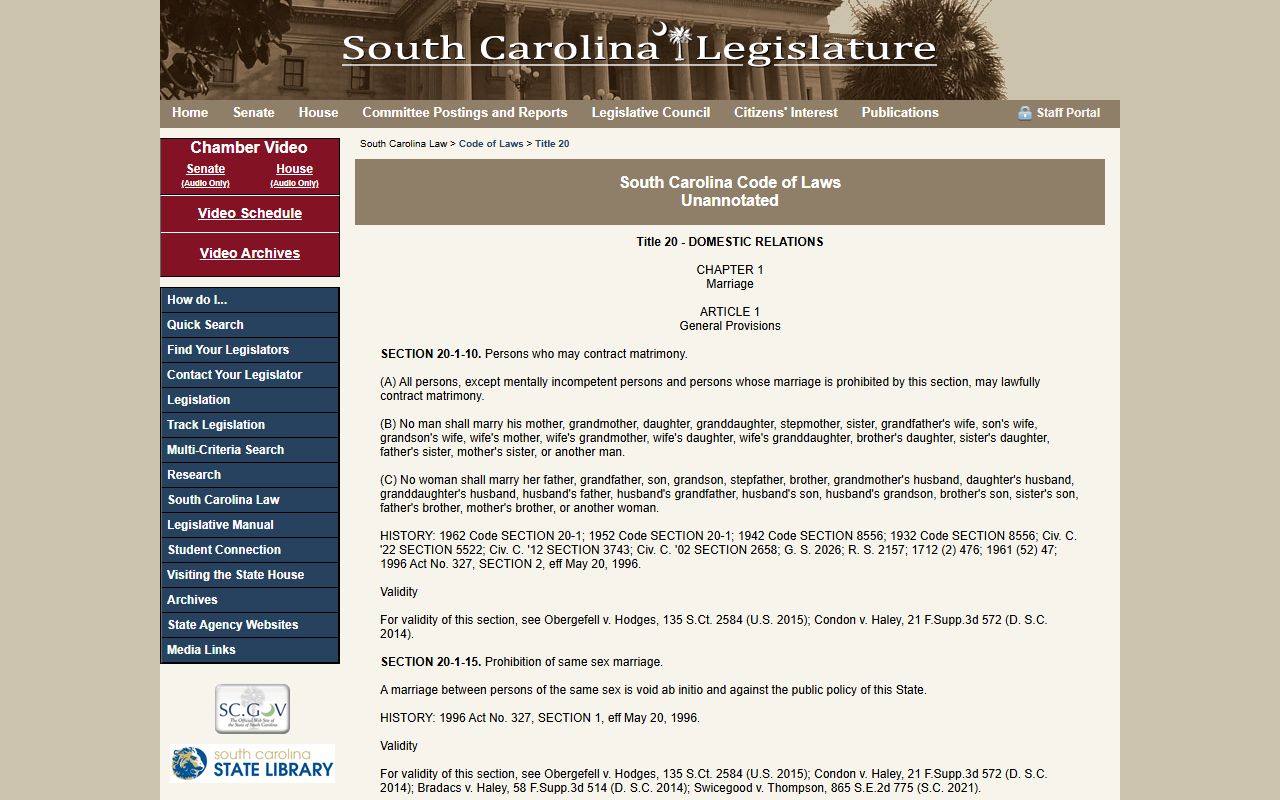 Jasper County marriage records South Carolina marriage license statute